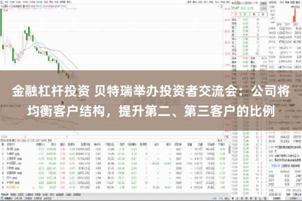 金融杠杆投资 贝特瑞举办投资者交流会：公司将均衡客户结构，提升第二、第三客户的比例