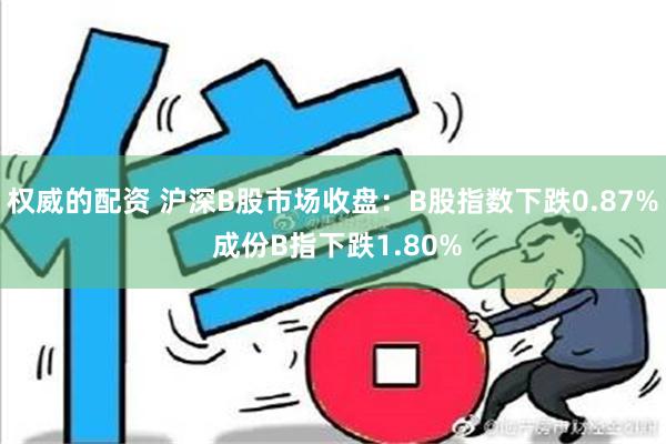 权威的配资 沪深B股市场收盘：B股指数下跌0.87% 成份B指下跌1.80%