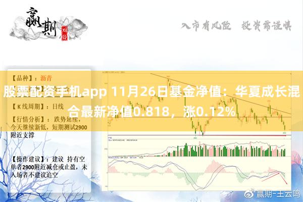 股票配资手机app 11月26日基金净值：华夏成长混合最新净值0.818，涨0.12%